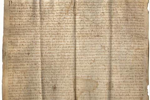 Fontfroide.- Accord passé entre l’archevêque de Narbonne et les habitants de Peyriac-de-Mer d’une part et le monastère de Fontfroide d’autre part, concernant des biens qui auraient été donnés par la vicomtesse Ermengarde au prieuré de Sainte-Eugénie.1279