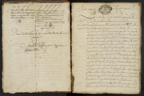 Registre notaire 18e