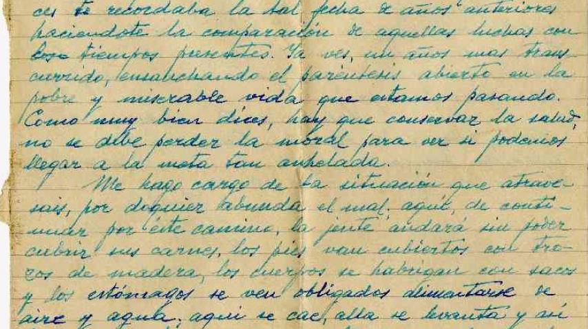 lettre de réfugiés espagnols