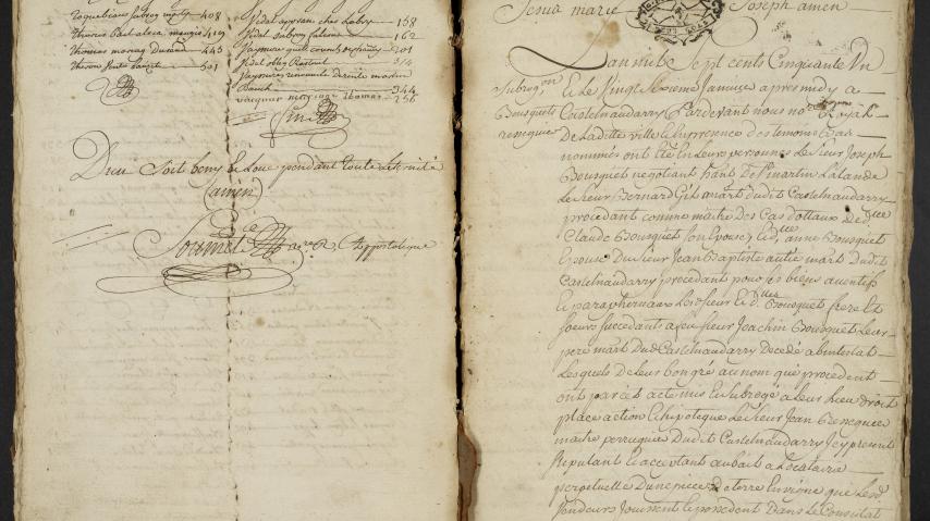 Registre notaire 18e